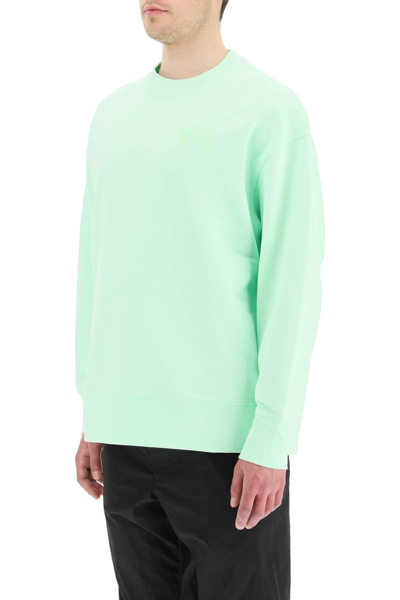 Shop Y-3 Chest Logo Sweatshirt In Green
