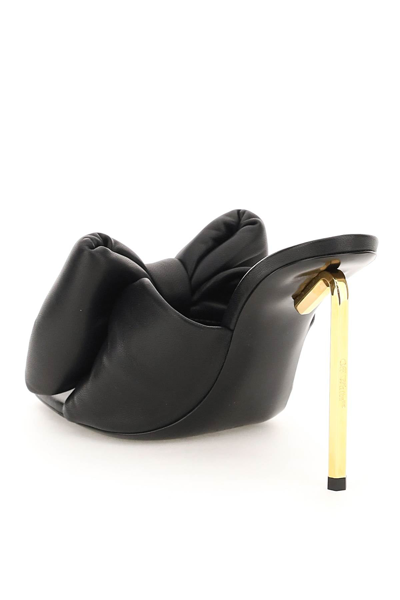 Shop Off-white Leather Allen Bow Mules In Black