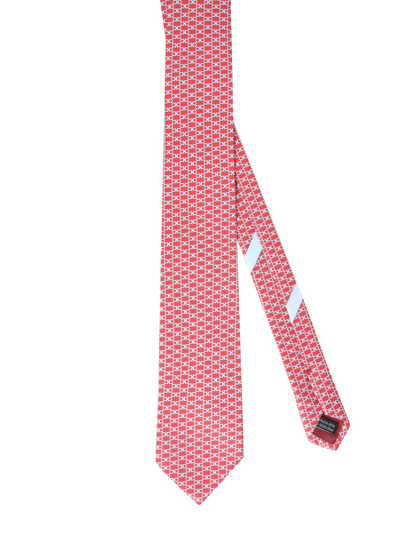 Shop Ferragamo Silk Tie In Red