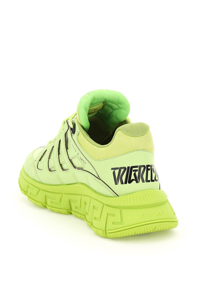Shop Versace Trigreca Sneakers In Green
