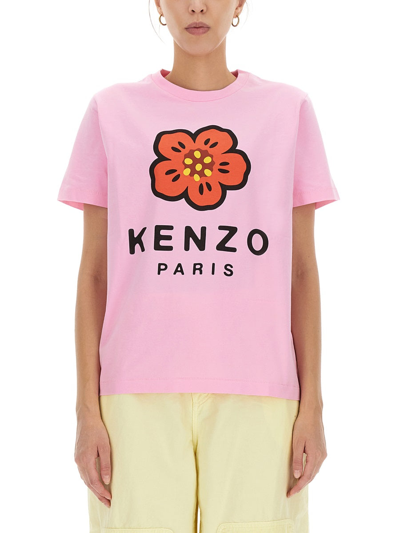 Shop Kenzo "boke Flower" T-shirt In Pink