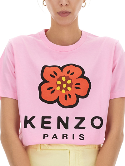 Shop Kenzo "boke Flower" T-shirt In Pink