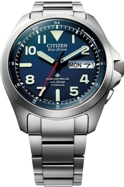 Pre-owned Citizen Promaster Land Eco-drive At6080-53l Solar Men's Watch From Japan