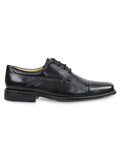 Shop Sandro Moscoloni Men's Gary Leather Cap Toe Derby Shoes In Black