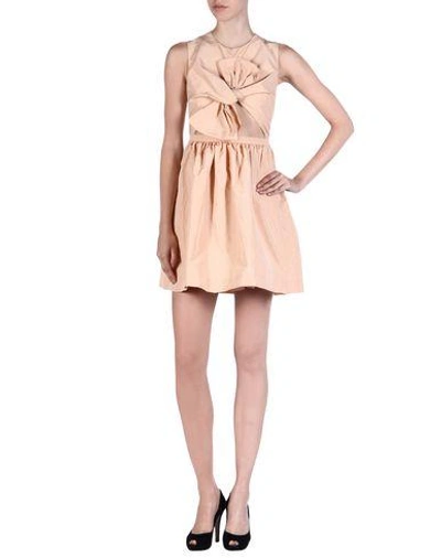 Shop Carven Short Dress In Pale Pink