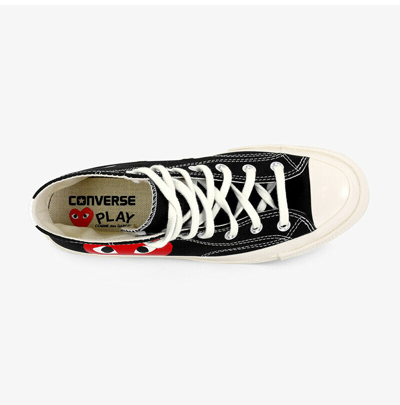 Pre-owned Converse X Cdg Comme Des Garcons Play Chuck 70 Hi Shoes (150204c)  - Black | ModeSens
