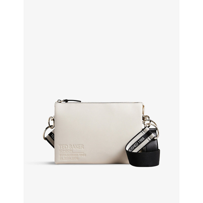 Shop Ted Baker Darceyy Leather Cross-body Bag In White