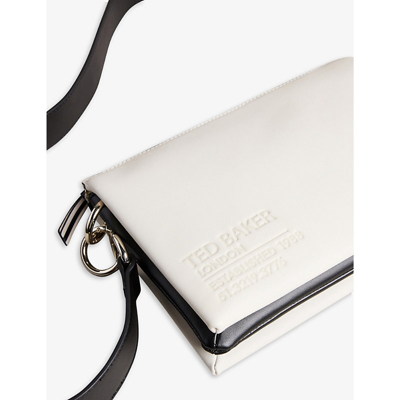 Shop Ted Baker Darceyy Leather Cross-body Bag In White