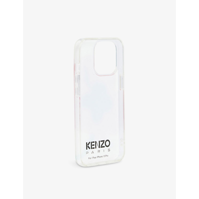 Shop Kenzo Poppy Logo-print Iphone 13 Pro Shell Case In 03 - Ecru