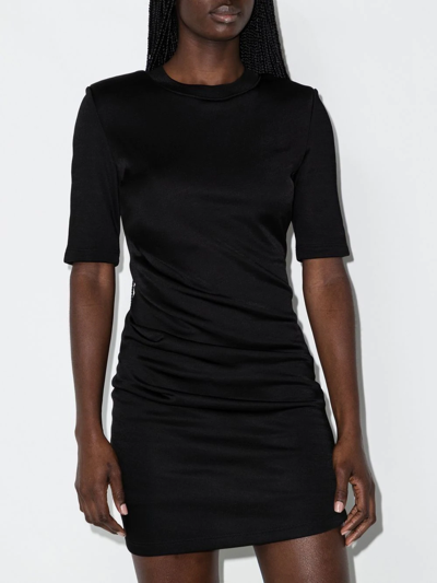 Rta Round-neck Short-sleeve Mini Dress In Black