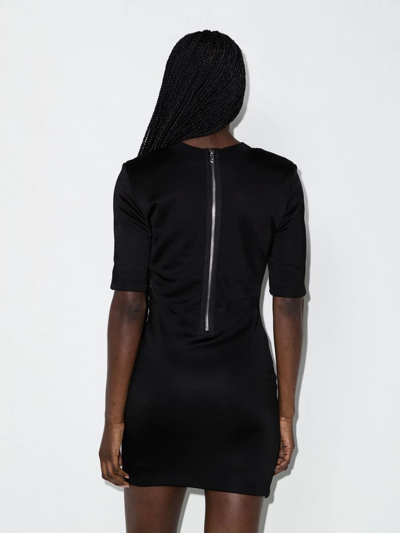 Rta Round-neck Short-sleeve Mini Dress In Black
