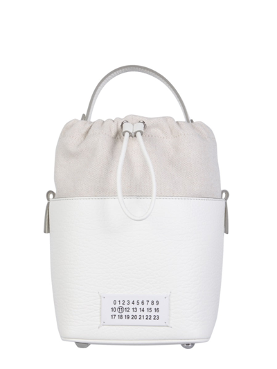 Shop Maison Margiela 5ac Bucket Bag In White