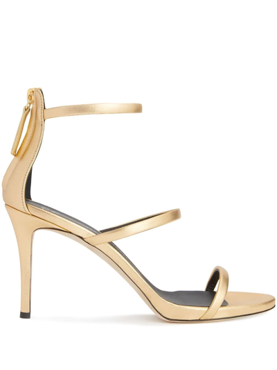 Shop Giuseppe Zanotti Harmony 90mm Sandals In Gold
