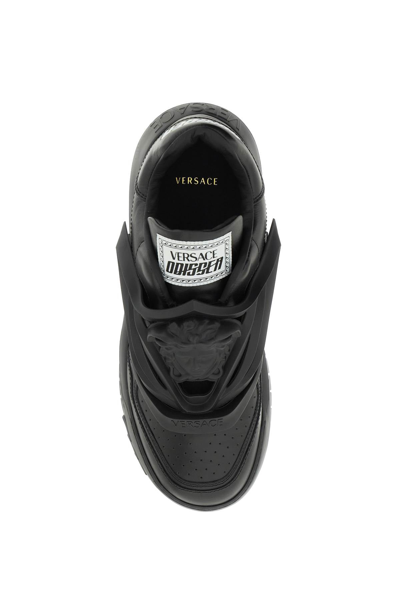Shop Versace Odissea Snekaers In Black