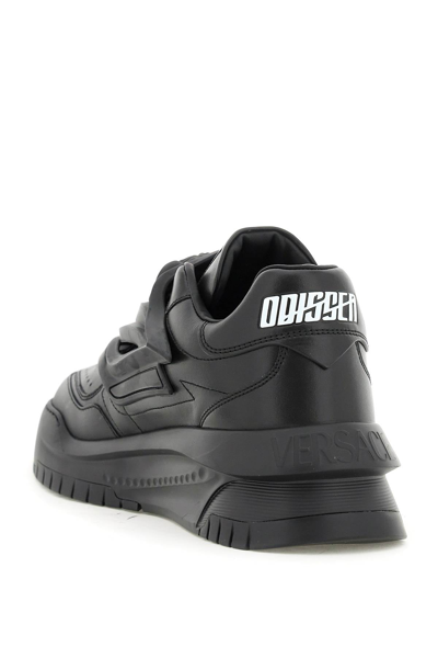 Shop Versace Odissea Snekaers In Black