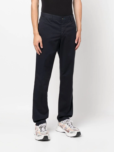 Shop Ps By Paul Smith Straight-leg Chino Trousers In Blau