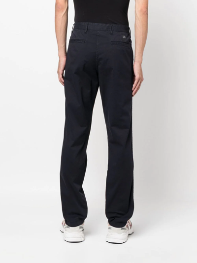 Shop Ps By Paul Smith Straight-leg Chino Trousers In Blau