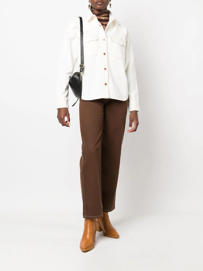 Slvrlake Button-down Denim Jacket In Neutrals