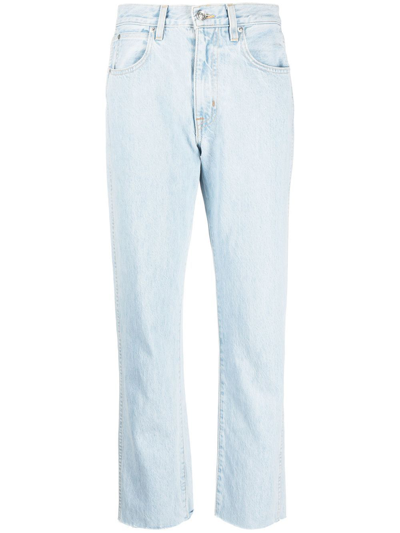 Shop Slvrlake Mid-rise Straight-leg Jeans In Blue