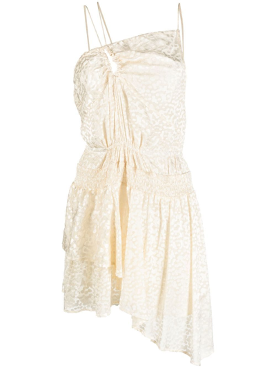 Shop Iro Leodie Asymmetric Dress In Neutrals
