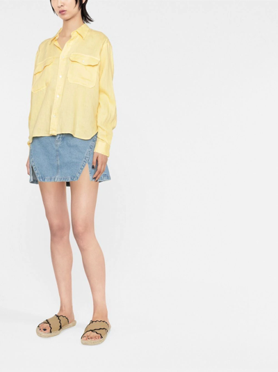 Shop Polo Ralph Lauren Long-sleeve Linen Shirt In Gelb