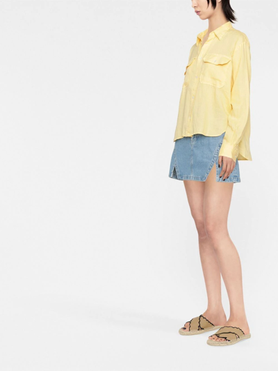 Shop Polo Ralph Lauren Long-sleeve Linen Shirt In Gelb