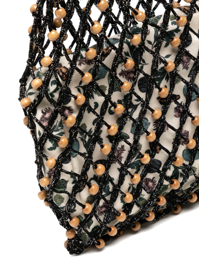 Sensi Studio Mesh Hobo Shoulder Bag In Schwarz