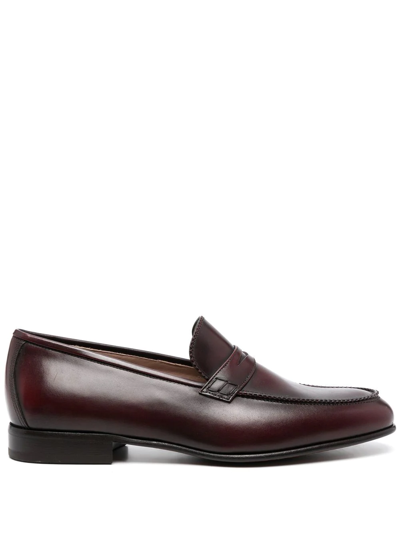 Shop Ferragamo Lord Leather Loafers In Braun