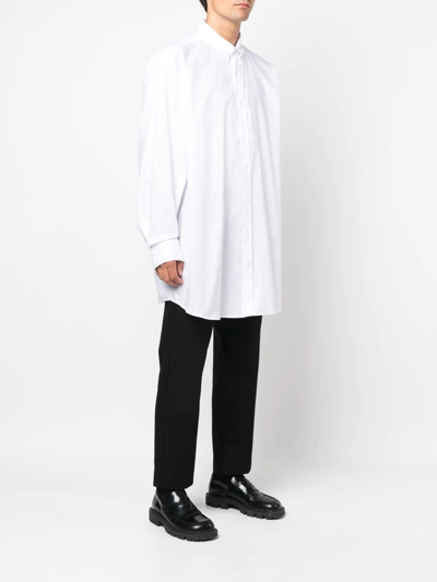 Maison Margiela Classic Cotton Button Up Shirt White In Weiss