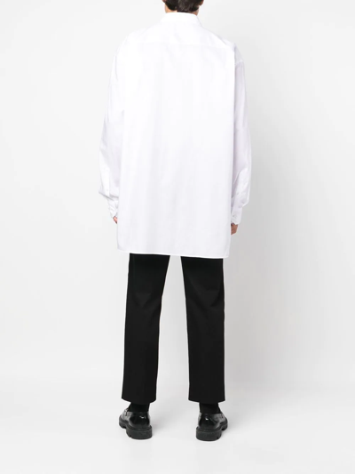 Maison Margiela Classic Cotton Button Up Shirt White In Weiss