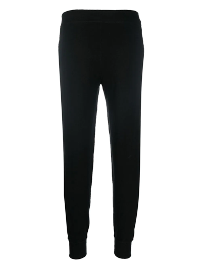 Shop Lauren Ralph Lauren Vendira Knitted Tapered Trousers In Schwarz