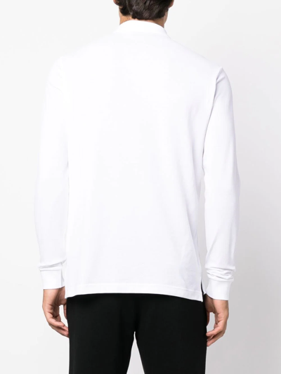 Shop Philipp Plein Logo-print Short-sleeved Polo Shirt In Weiss