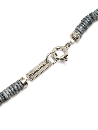 Shop Isabel Marant Bead-embellished Draped Necklace In Grau