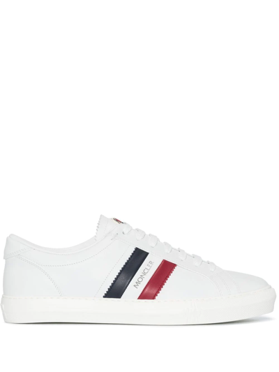 Shop Moncler New Monaco Low-top Sneakers In Weiss