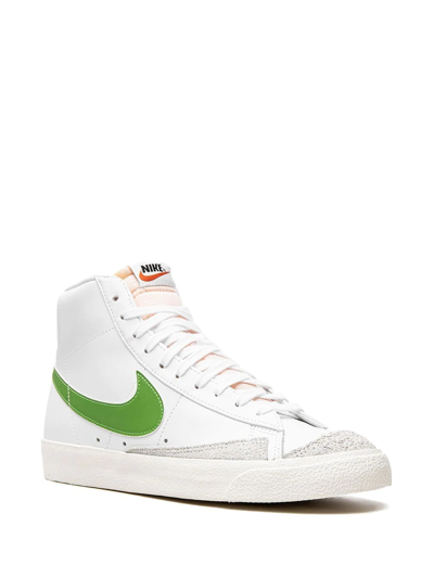 Shop Nike Blazer Mid '77 "chlorophyll" Sneakers In White