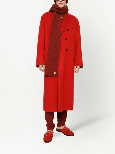Dolce & Gabbana Dg Logo Cashmere Sweatshirt In Rot