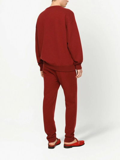 Dolce & Gabbana Dg Logo Cashmere Sweatshirt In Rot