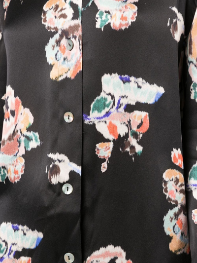 Shop Vince All-over Floral-print Shirt In Schwarz