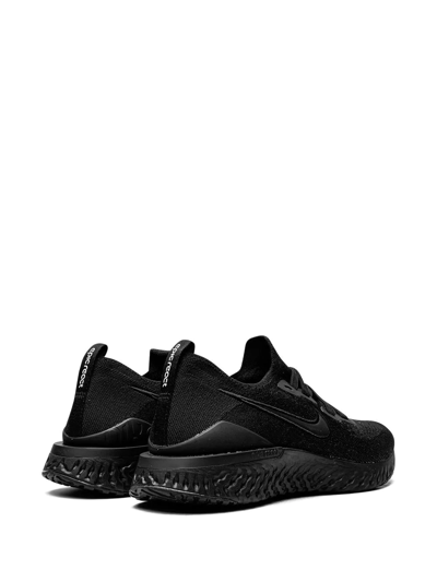 Shop Nike Epic React Flyknit 2 "triple Black" Sneakers