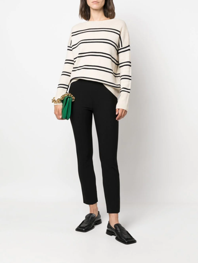 Vince Slim-fit Pull-on Trousers In Schwarz