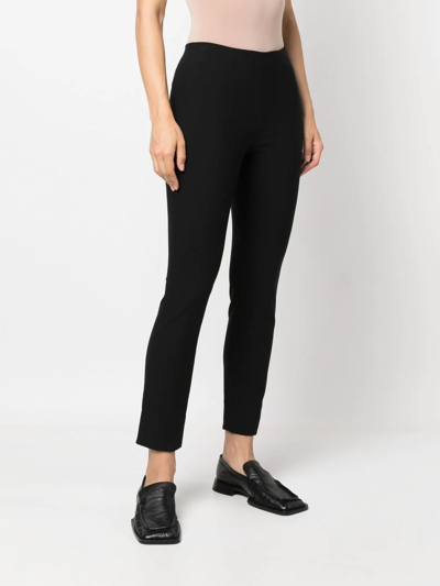 Vince Slim-fit Pull-on Trousers In Schwarz