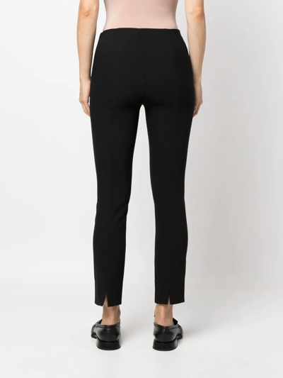 Vince Slim-fit Pull-on Trousers In Schwarz