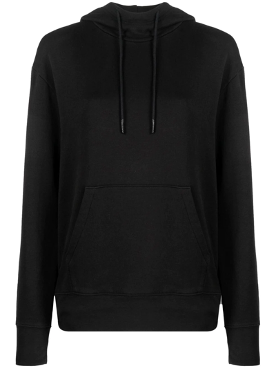 Shop Vince Drawstring Pullover Hoodie In Schwarz