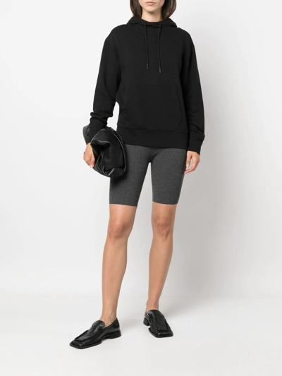 Shop Vince Drawstring Pullover Hoodie In Schwarz