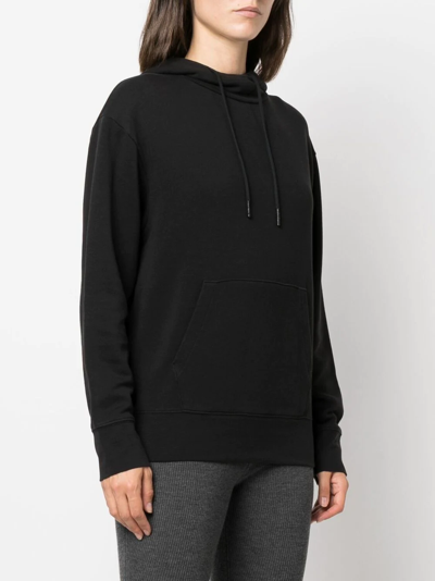 Shop Vince Drawstring Pullover Hoodie In Schwarz