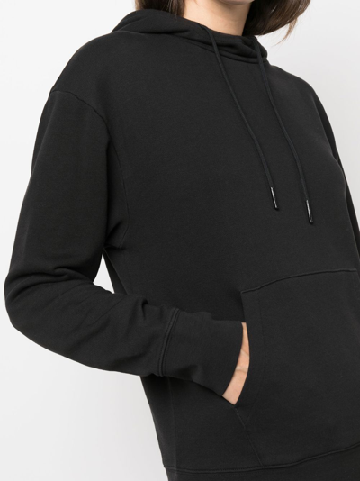 Shop Vince Drawstring Pullover Hoodie In Schwarz