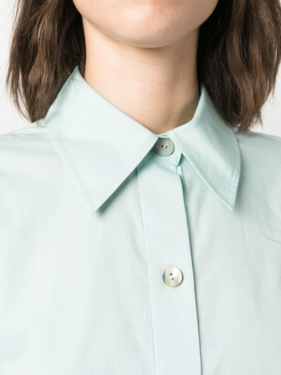 Vince Button-down Fitted Shirt In Blau