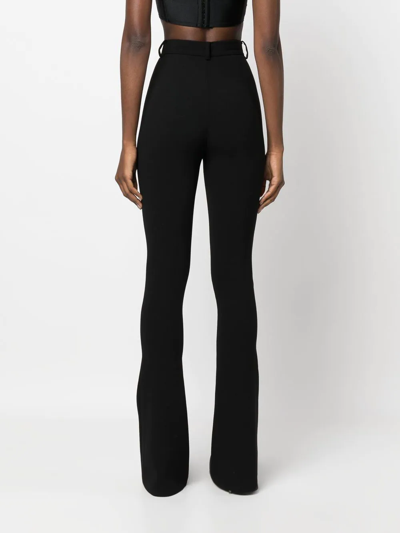 Shop Magda Butrym High-waisted Flared Trousers In Schwarz