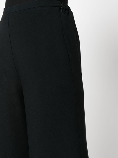 Shop Forte Forte High-waist Wide-leg Trousers In Schwarz
