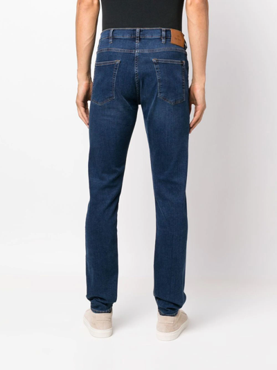 Shop Ps By Paul Smith Mid-rise Straight-leg Jeans In Blau